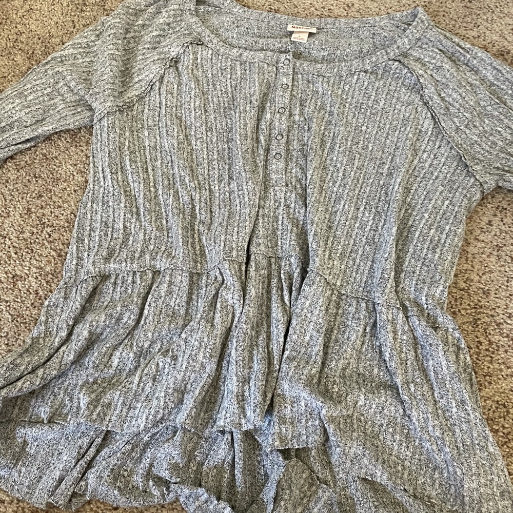 Grey Ribbed Sweater